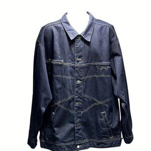 Sean John Mens XXL Denim Jacket Dark Blue